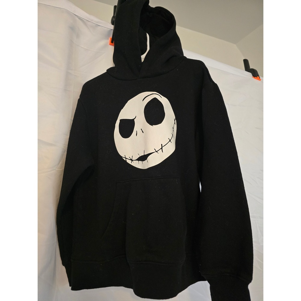Kids Disney The Nightmare Before Christmas Jack Skellington Black Hoodie‎ Sz M 8